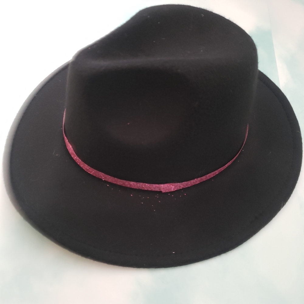 Barbie × Oppenheimer Barbenheimer Fedora Hat Felt Black Pink OS